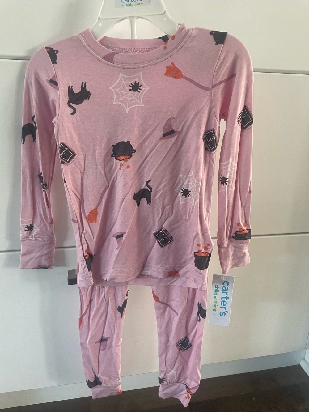 New Carter's Pink Halloween Cats & Cauldrons Pajama Set - 2T